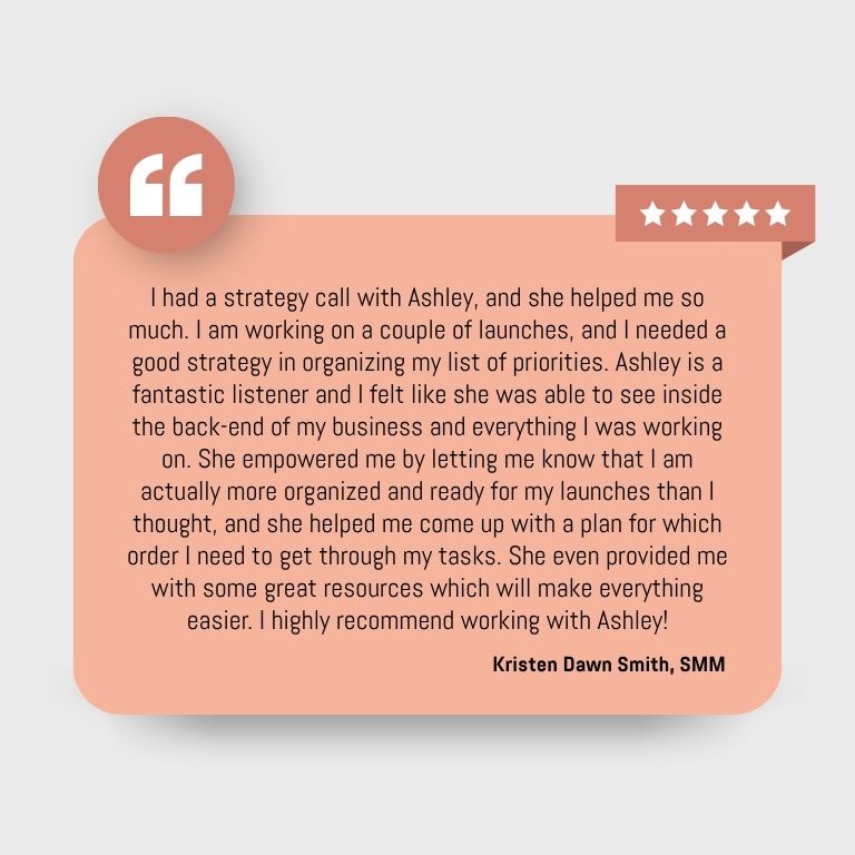 Testimonial by Kristen