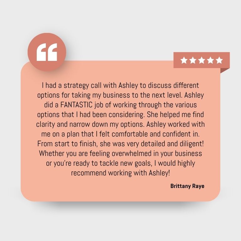 Testimonial by Brittany