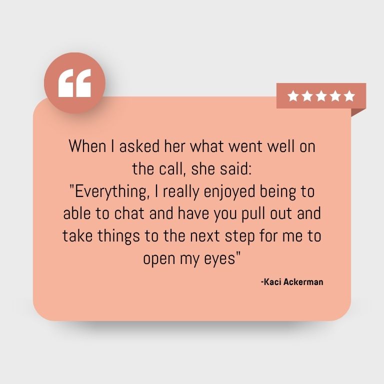Testimonial from Kaci Ackerman