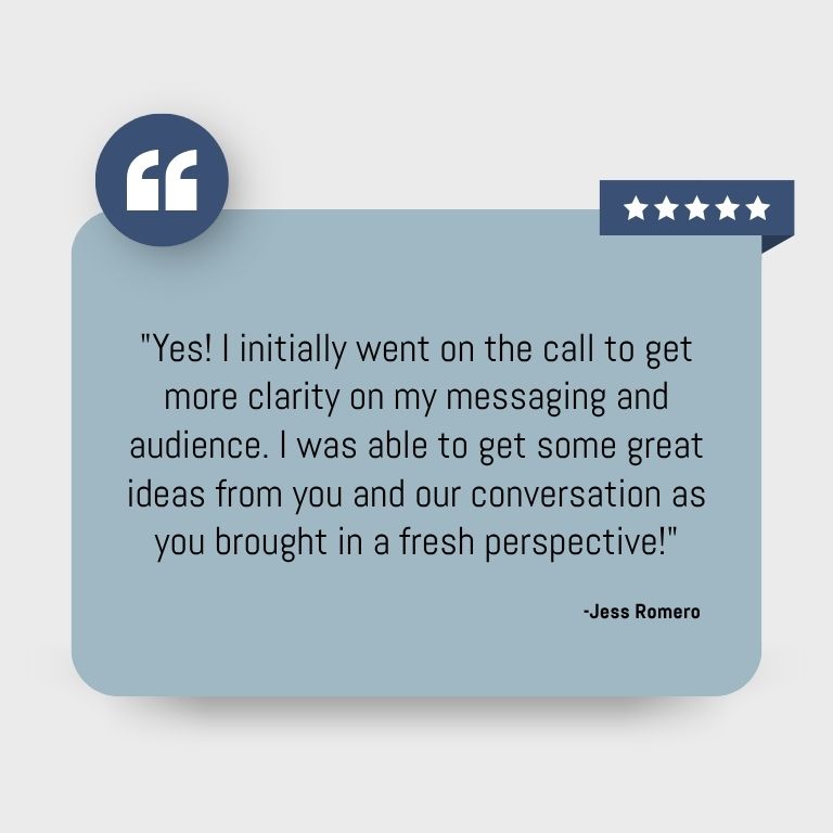 Testimonial from Jess Romero